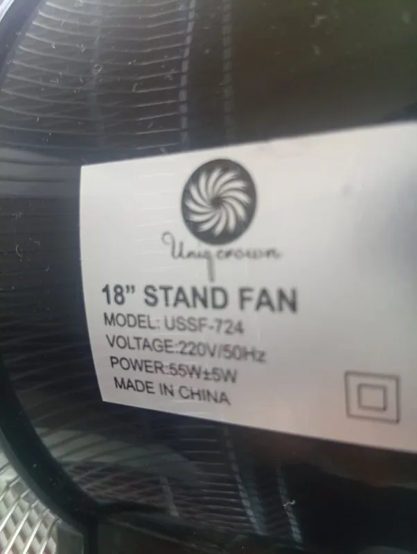 Вентилятор/ Ventilyator/ Vintelator Uniq Crown 18" Stand Fan USSF-724 3