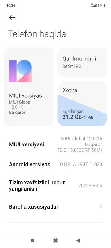 Redmi 9 c narxi 500 000 ming — фото 1