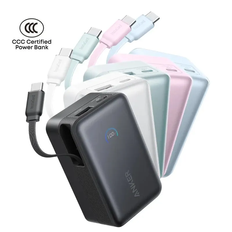 Anker Nano Power Bank 10000mAh 45W with Built-In Cable A1638