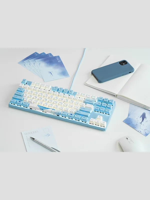 Механическая клавиатура Varmilo "Sea Melody" (VEM87), USB, Varmilo EC V2 Ivy Multicolor — фото 6