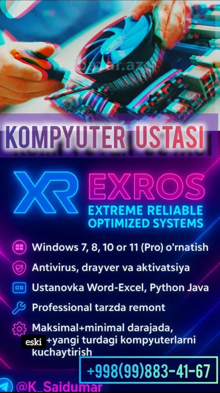 Kompyuter ustasi. Windows установка. Ремонт компьютеров. 2 Kompyuter ustasi. Windows установка. Ремонт компьютеров. 2