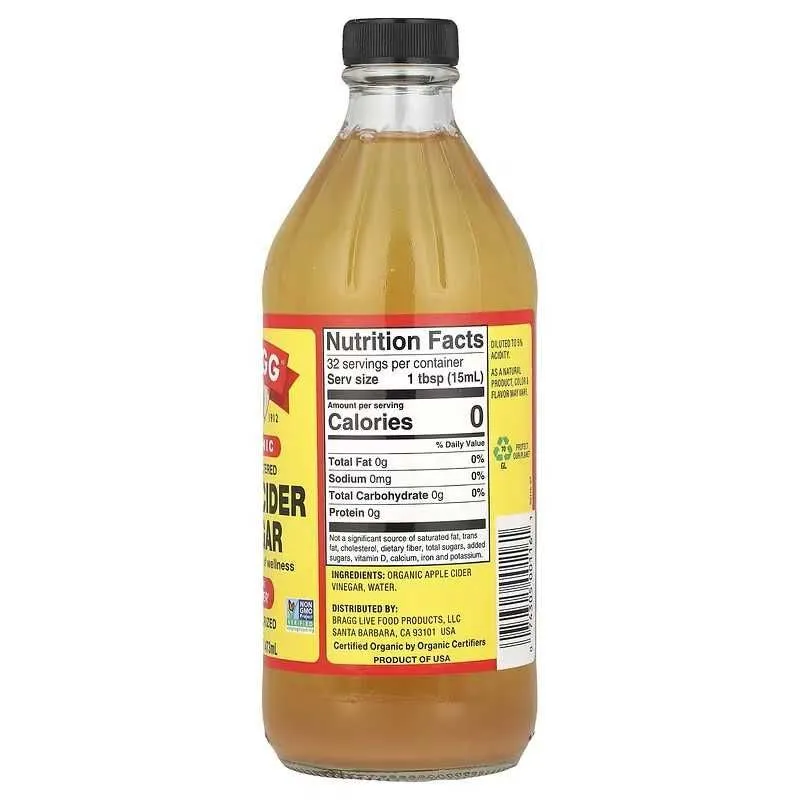 Bragg яблочный уксус Apple Cider Vinegar 473 мл — фото 1