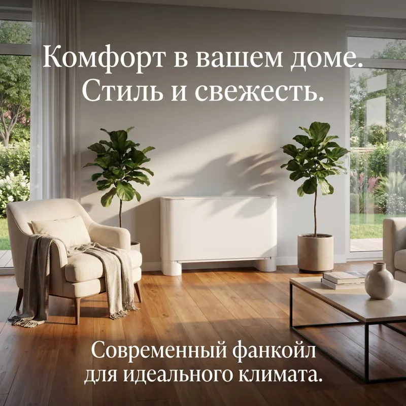 Напольный фанкойл (1.8 кВт- 2.8 кВт- 3.6 кВт - 5.6кВт) — фото 2