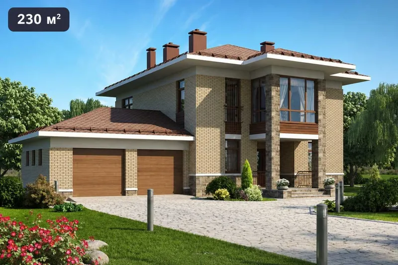 Продаю готовый авторский проект современного двухэтажного дома 230 м²