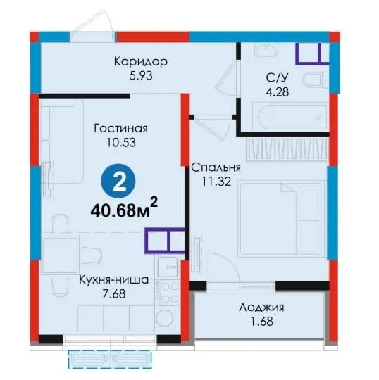Срочно! 2-комн 40м² | -12% | Ипотека/рассрочка — фото 4