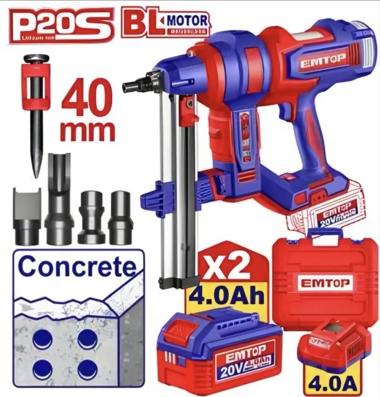 Гвоздезабиватель по бетону EMTOP 20V pistolet beton mixlagich