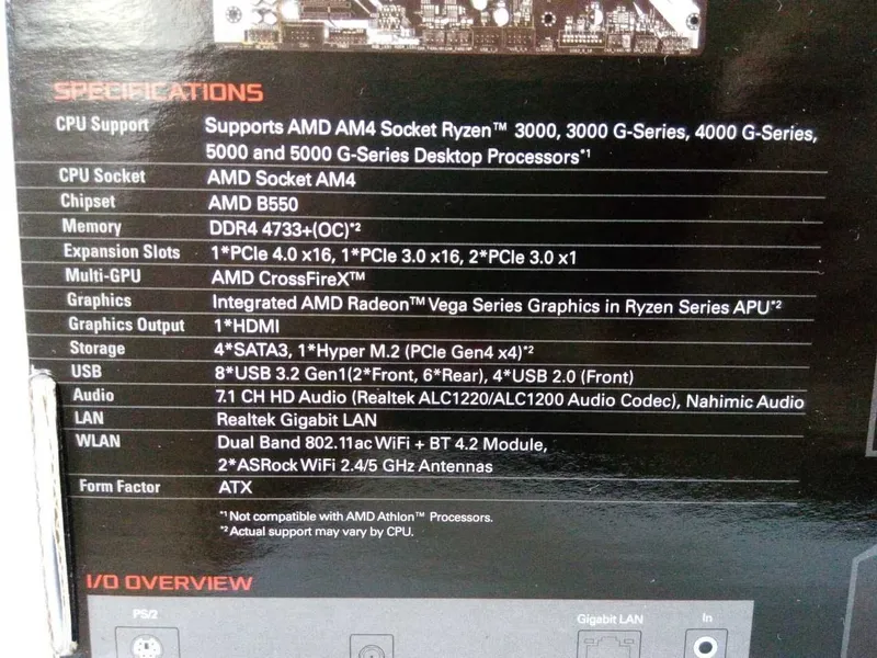 Комплект материнская плата+ процессор AMD Ryzen 5 5500 4 Комплект материнская плата+ процессор AMD Ryzen 5 5500 4