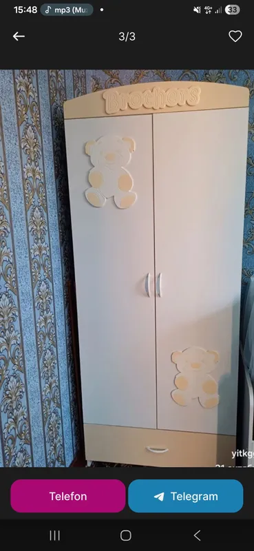 Детская кровать и шкаф 3