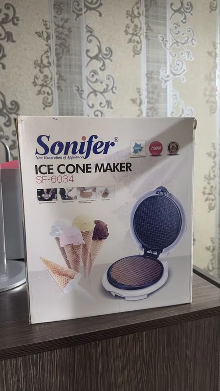 Вафельница для рожков и трубочек Sonifer SF-6034 — новая, в коробке