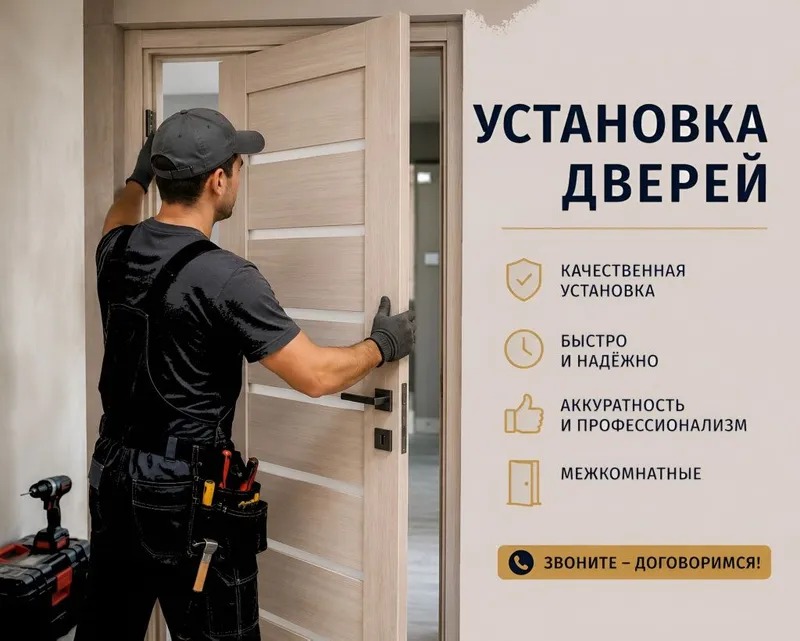 Установка межкомнатных дверей | Укладка ламината, паркета и плинтусов 1