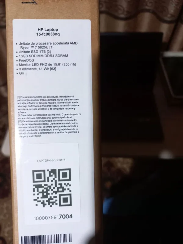Yangi HP Laptop 15 (Ryzen 7 / 16GB RAM / 1TB SSD) – Holati Ideal! — фото 1