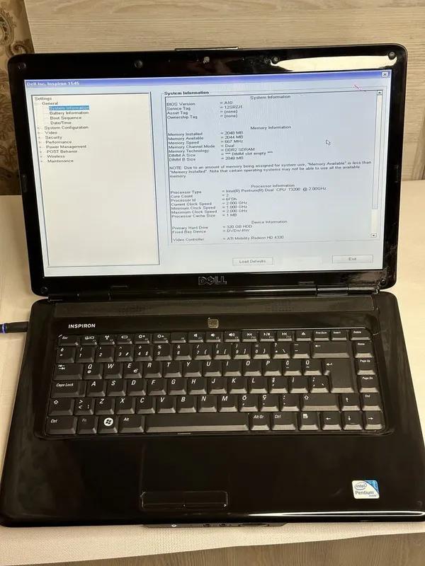 Продается ноутбук Dell Inspiron 15 Laptop intel T3200 2.0GHz, 2/320 — фото 4