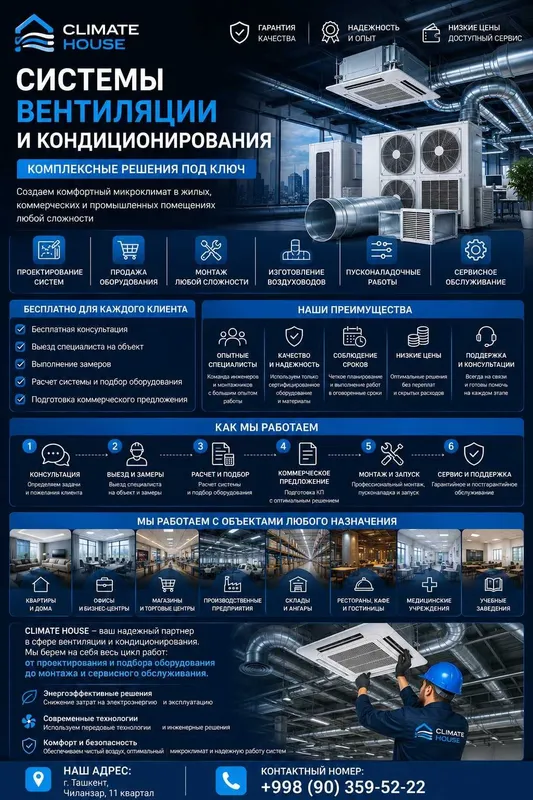 Проектирование и монтаж систем вентиляции и кондиционирования под ключ 1 Проектирование и монтаж систем вентиляции и кондиционирования под ключ 1