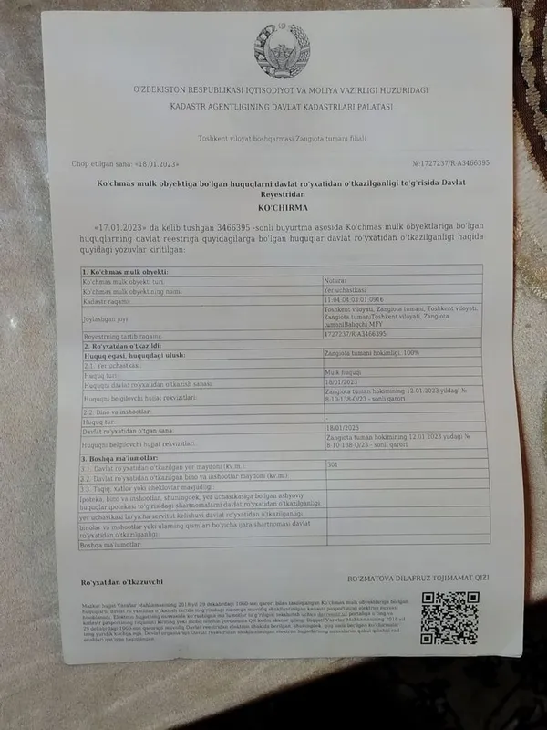Noturar yer 3 sotix bosuvda