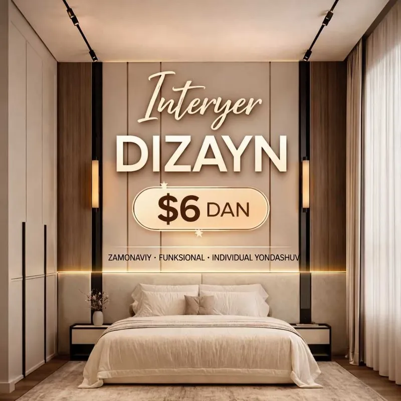 Interyer dizayn atigi 6$ dan Дизайнер интерйер