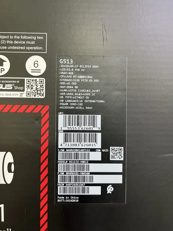 Asus Rog Strix G513 /16 GB DDR4/ 512GB SSD/ RTX3060TI 7 Asus Rog Strix G513 /16 GB DDR4/ 512GB SSD/ RTX3060TI 7