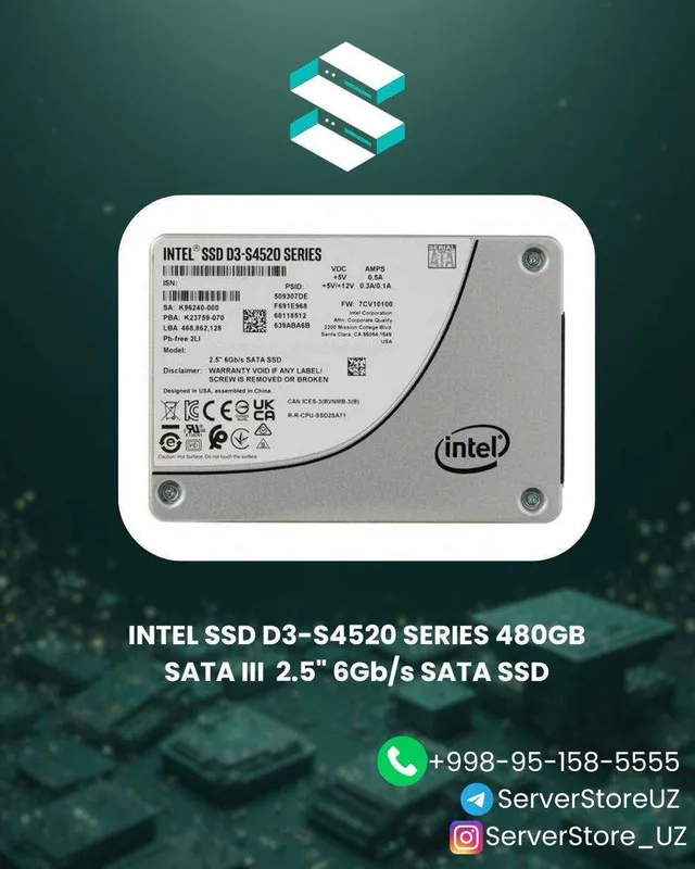 Intel SSD D3-S4520 Series 480GB