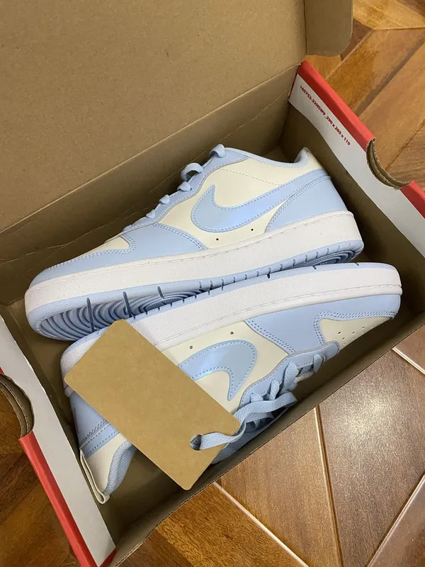 Nike Court Vision Low GS голубые/бело-голубые