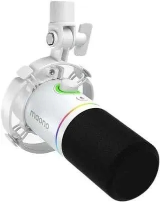 Микрофон MAONO PD200XS white + стойка + pop фильтр