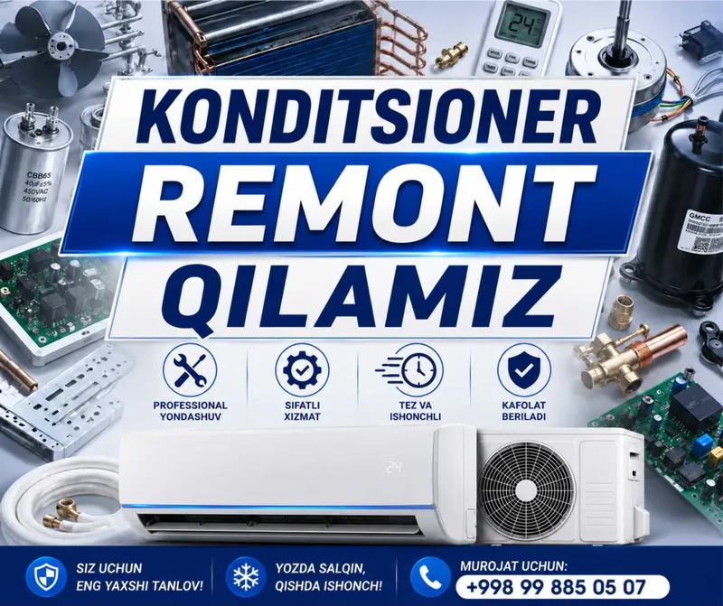 Konditsoner ta'mirlash | remont chistka | Kansaner kanditsioner