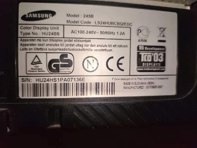 Монитор 24" Samsung SyncMaster 245B (1920x1200) 2 Монитор 24" Samsung SyncMaster 245B (1920x1200) 2