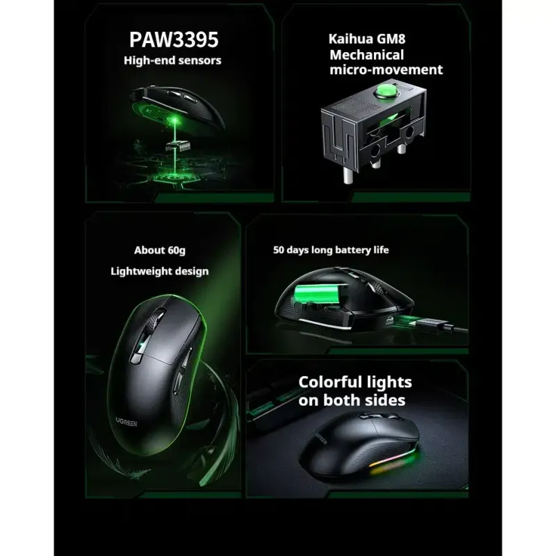 Игровая беспроводная мышь Ugreen G908 NearLink — фото 5