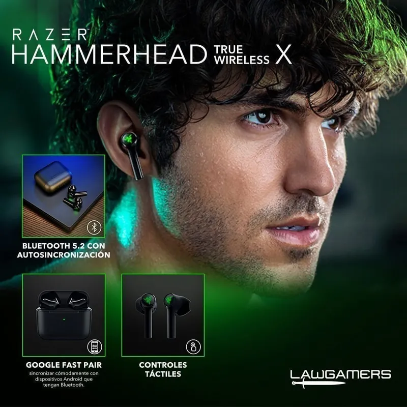 Razer Hammerhead X с подсветкой Беспроводные Наушники — фото 2