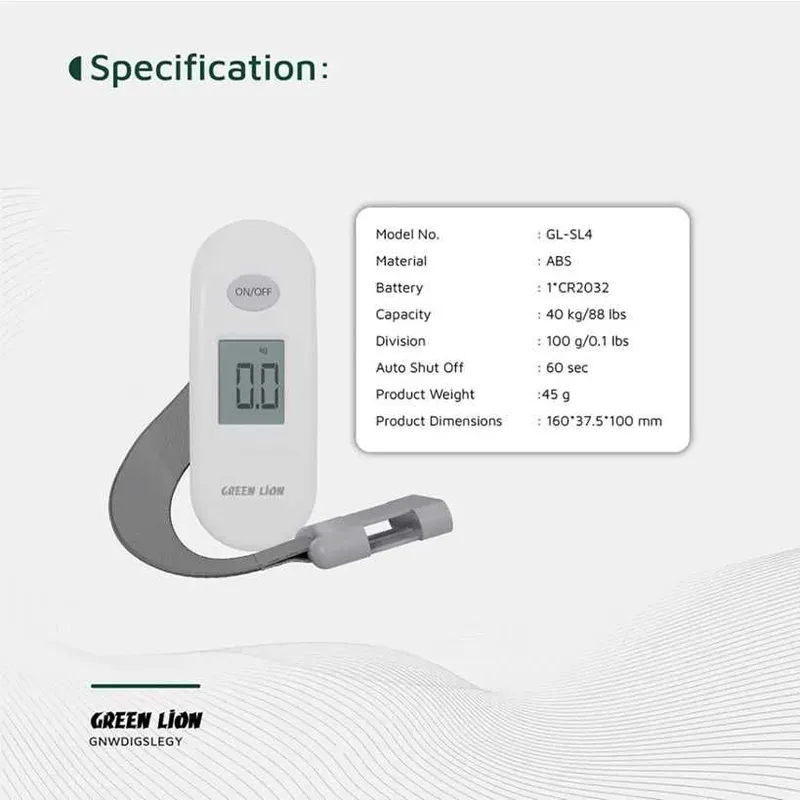 Green Lion Digital Luggage Scale Дорожные ручные весы для багажа — фото 6