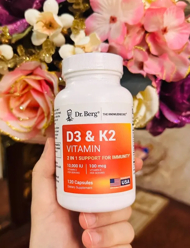 Dr berg vitamin d3+k2, 10.000, 5.000 iu+100 mcg, витамин д3 к2, 60-120 — фото 1