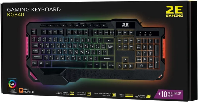 Клавиатура игровая 2E Gaming KG340 LED USB — фото 5