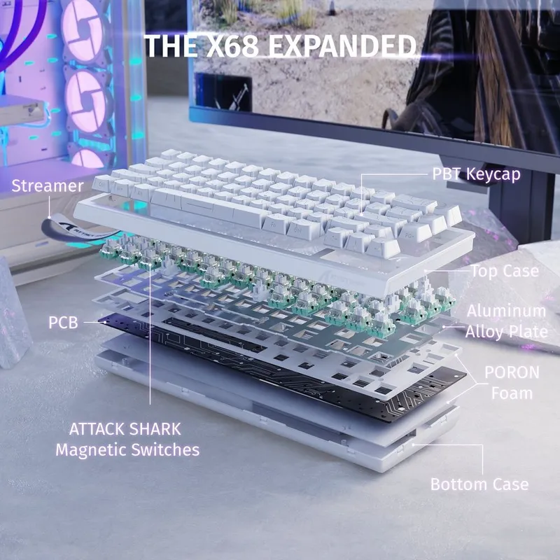 NEW Attack shark X68 HE Magnetic — фото 4