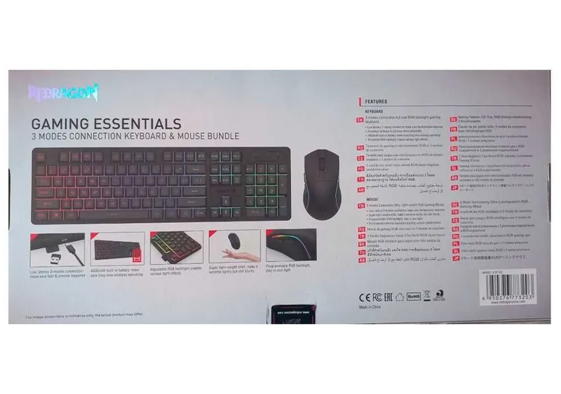 Redragon S107KS 3 ВИДА ПОДКЛЮЧЕНИЯ мембранная клавиатура + мышь — фото 2