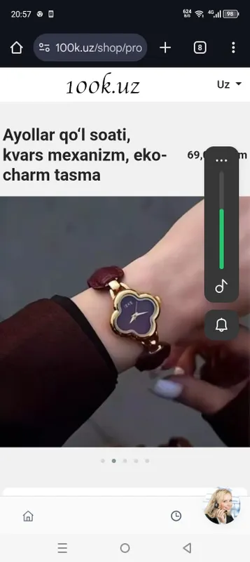 Ayollar qul soati kvars charm zamonavie