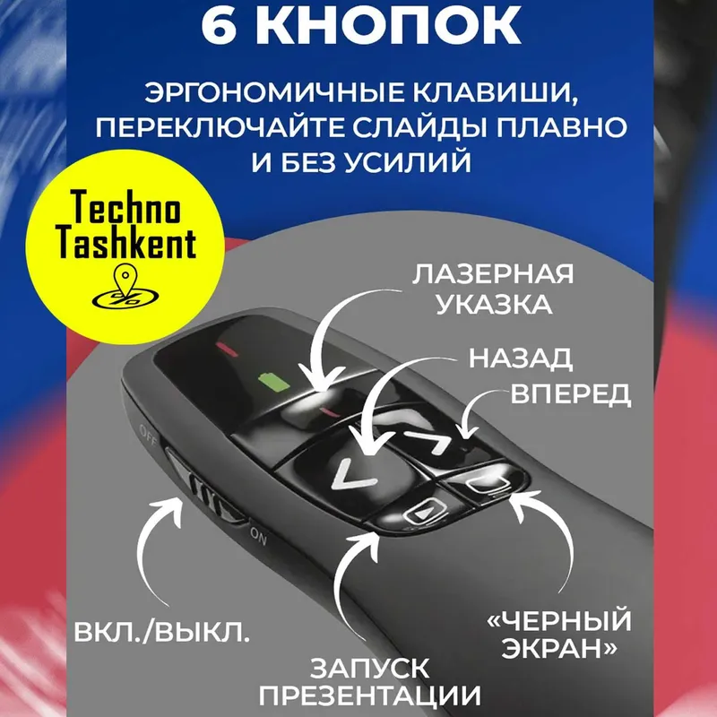 Лазерная указка, презентатор Logitech R400, презентер (Dostavka Bor) — фото 7