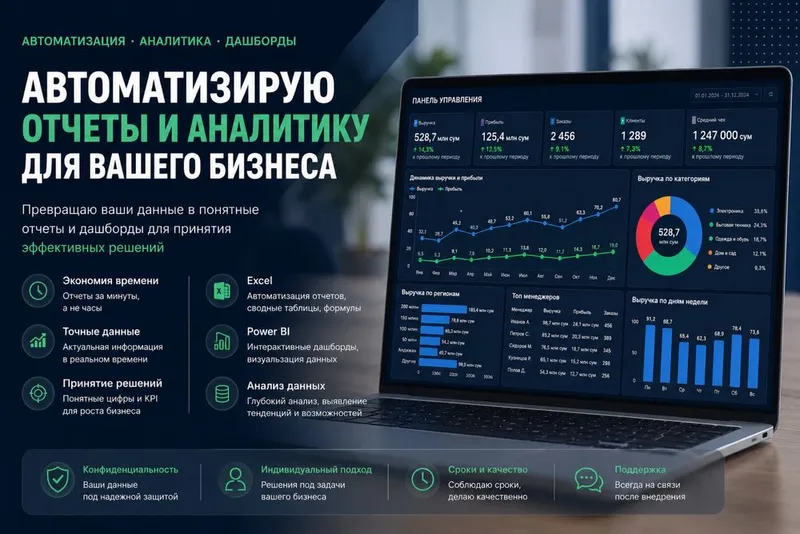 Excel va Power BI | Автоматизация отчетов и аналитика