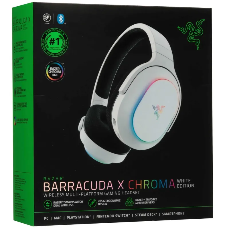 ! Беспроводная игровая гарнитура Razer Barracuda X Chroma (White) — фото 2