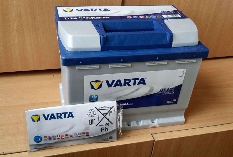 varta 12v аккумулятор тесла byd электромобилларга agm efb zeekr 24.7 — фото 1