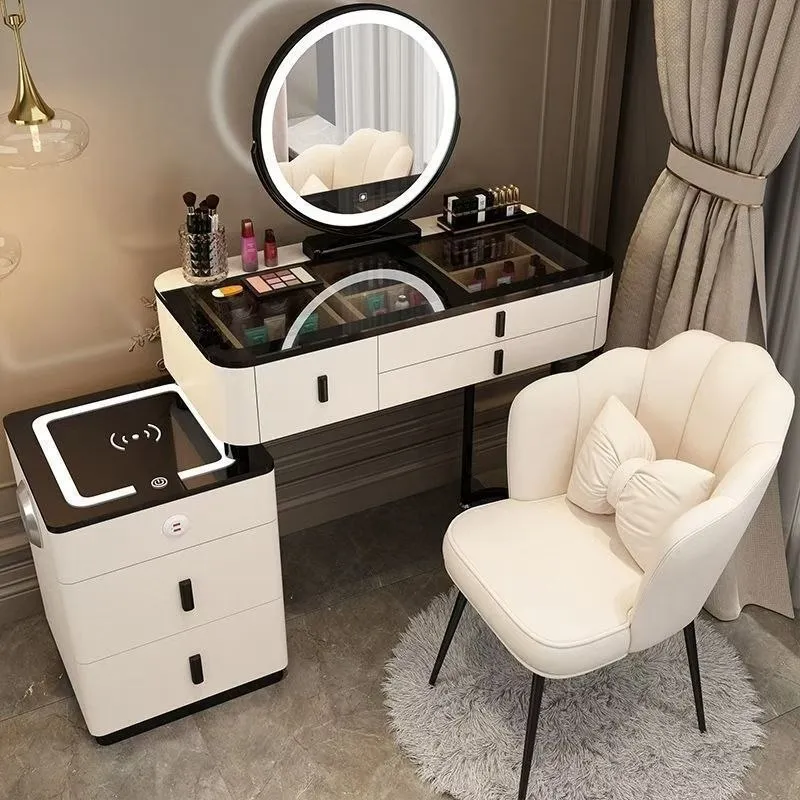 Kosmetik stol + tumbochka (bezprovodnoy zaryadkali) + kamot + LED oyna + kreslo