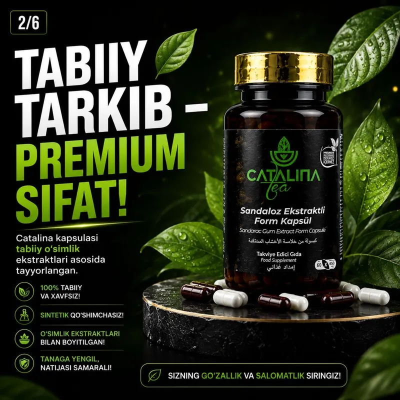 Sandaloz ekstrakti Catalina ozdiruvchi kapsula 6