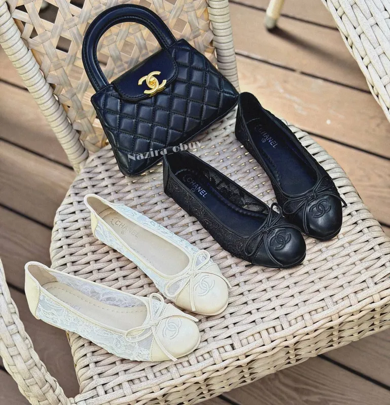 Балетка Chanel чёрная (qora baletka)