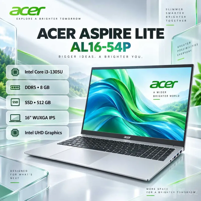 Acer Lite AL16 i3-1305u/8gb/512/16″ WUXGA IPS по перечислению Acer Lite AL16 i3-1305u/8gb/512/16″ WUXGA IPS по перечислению