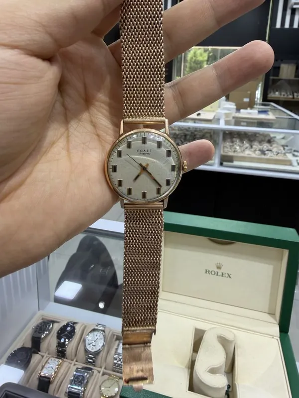 Золотые Часы Omega De Ville Chronometer 18k 750пробы 7