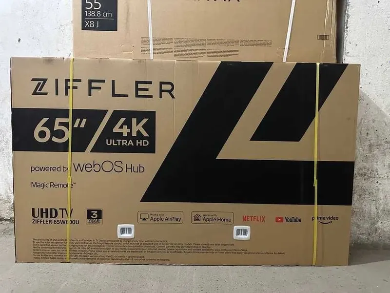 Телевизор ZIFFLER диагональ 65 QLED 120 герц 4K ULTRE HD new model