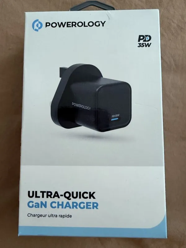 Быстрая зарядка USB-C запечатанное, Powerlogy GaN PD 35W, новоене