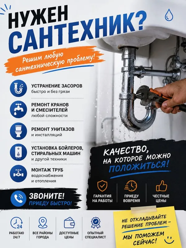 Сантехник. Услуги сантехника. Частный мастер. Недорого Сантехник. Услуги сантехника. Частный мастер. Недорого