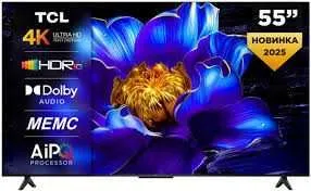 Телевизор TCL 55V6C 4K UHD (HDR) GOOGLE TV Оригинал 2
