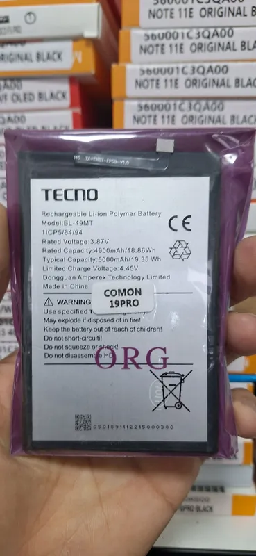 Tecno comon 19 PRO BATTAREY 3 Tecno comon 19 PRO BATTAREY 3