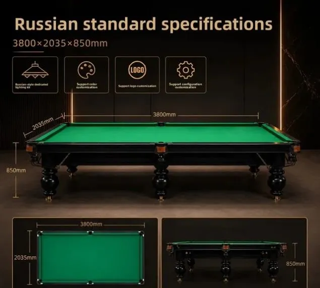 Бильярдный сланец, графит, металлический борт 5