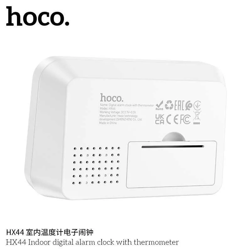 Hoco HX44 Электронный будильник с термометром и LCD-дисплеем 7 Hoco HX44 Электронный будильник с термометром и LCD-дисплеем 7