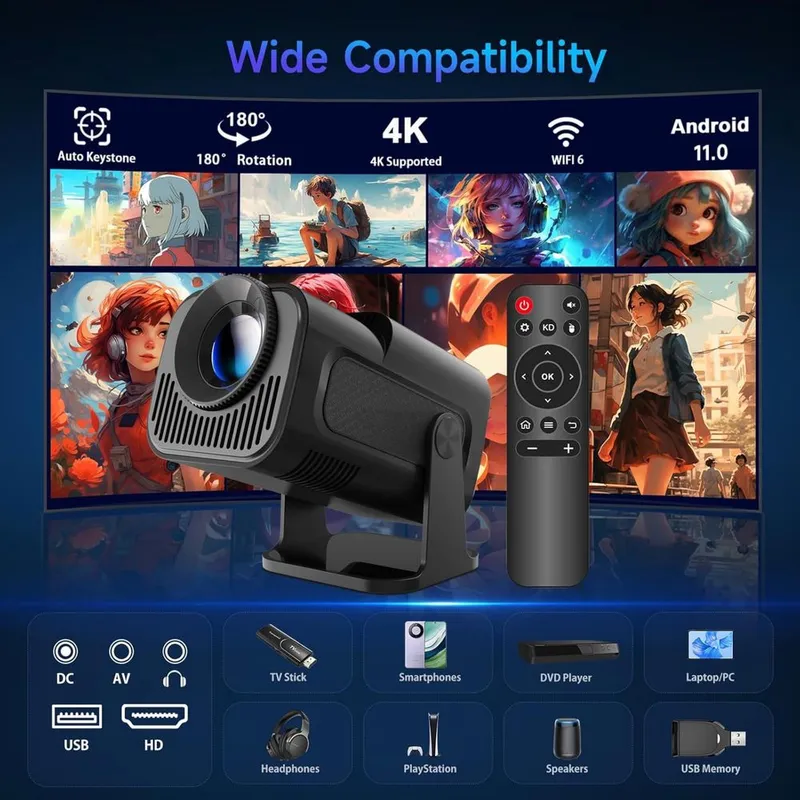 Smart Proektor HY-320MiNi smart tv Проектир smart poryektor Доставка — фото 3